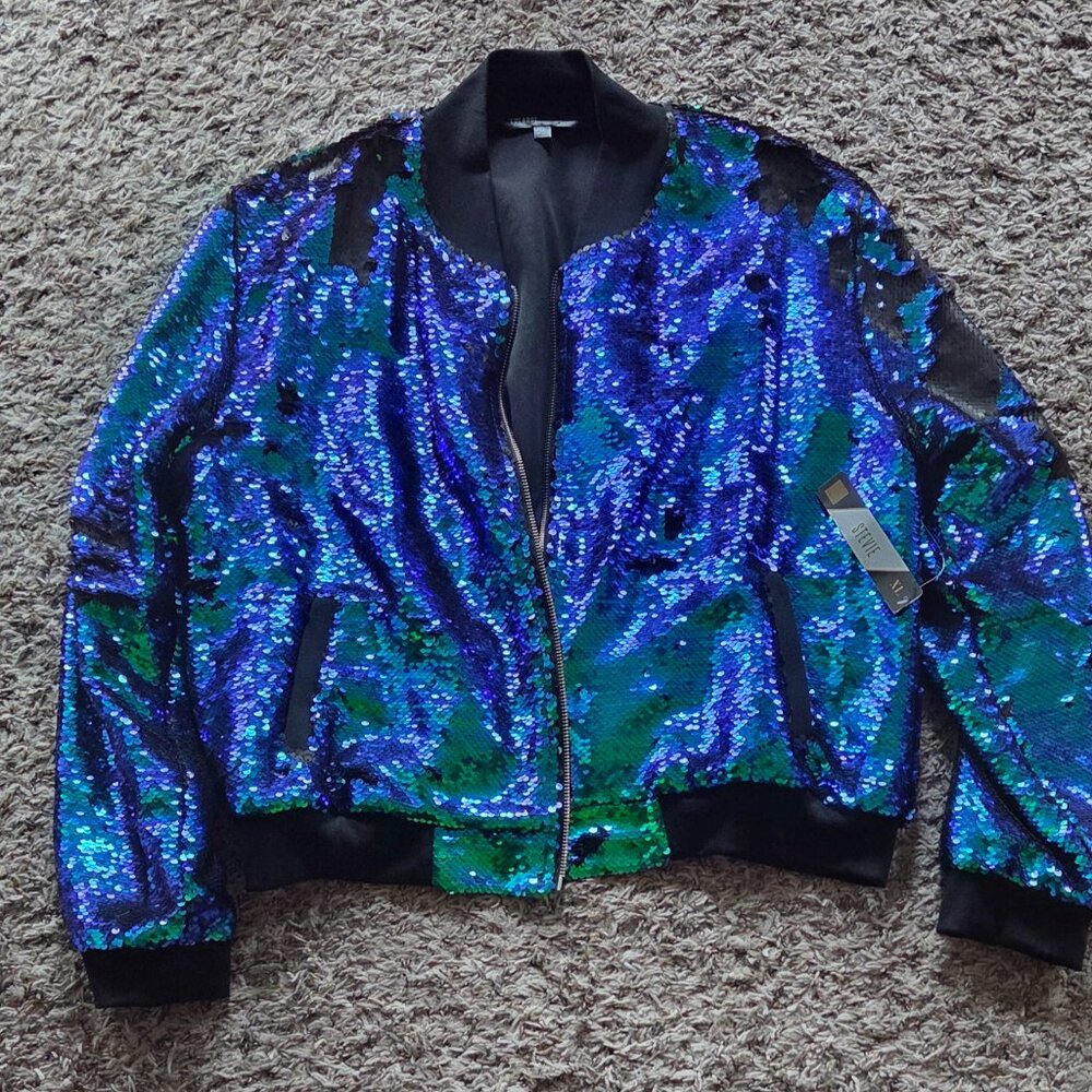 **Rare Find* 👀 LuLaroe Stevie Sequin Bomber Jacket NWT